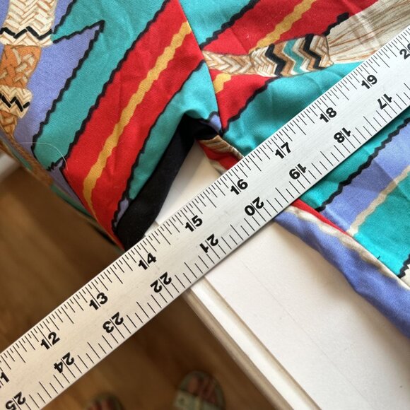 Vtg Millers Harness Womens Western Shirt Small Rodeo Saddle All over Print Teal - Picture 6 of 8